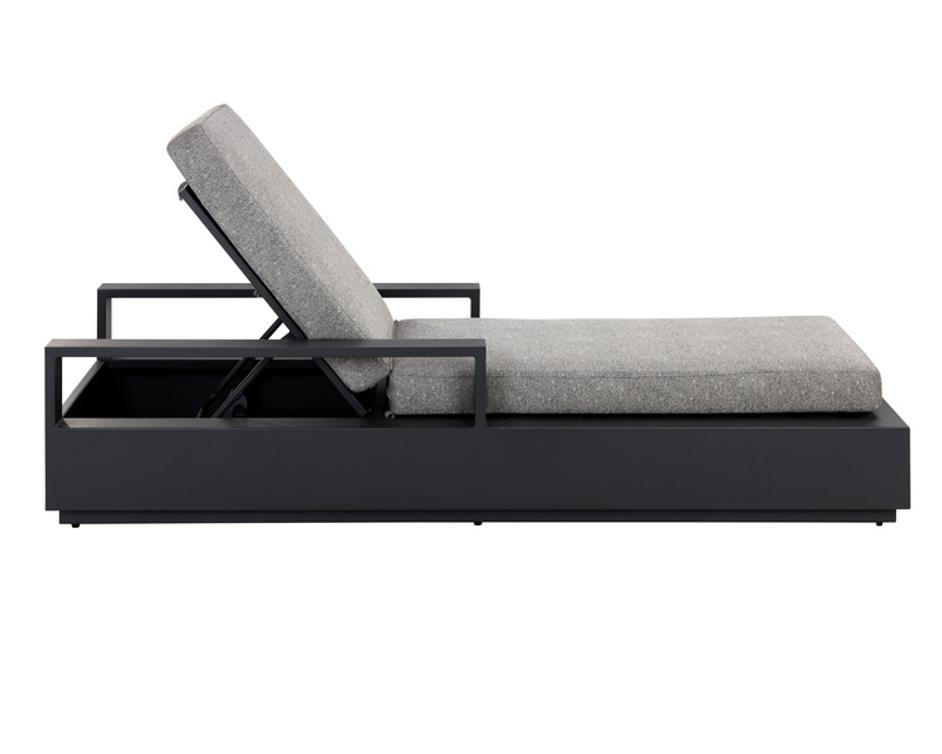 TAVIRA LOUNGER - CHARCOAL - LANIKAI SALT AND PEPPER by Sunpan