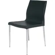 Alice Dining Chair, Black Leather by Nuevo Living