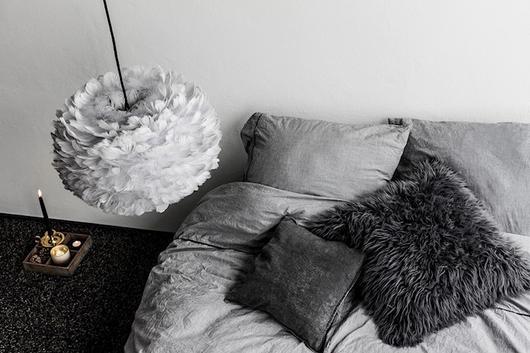 Eos Medium Plug-In Pendant in Grey with Black Cord by UMAGE