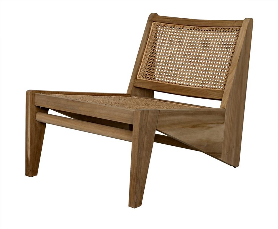 Udine Chair With Caning, Teak by Noir Furniture