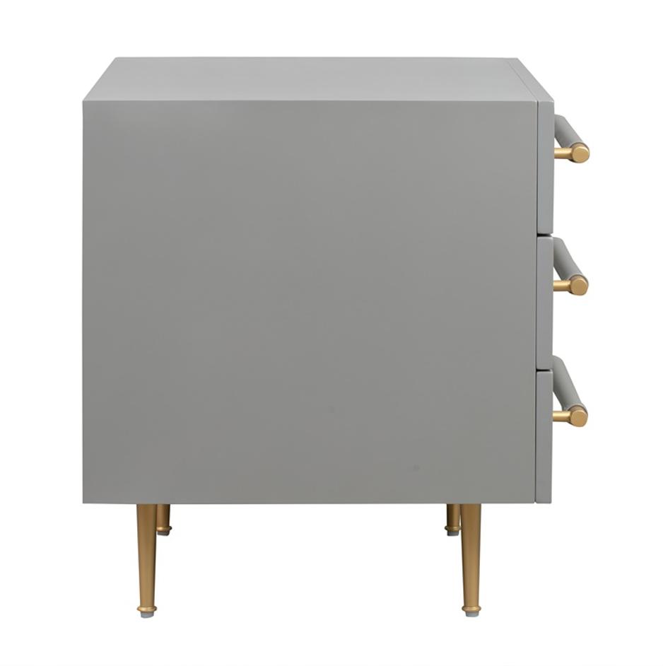 Trident Grey Nightstand by tov furniture