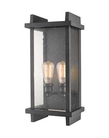 Fallow 2 Light Outdoor Wall Sconce in Black Finish by Z-Lite