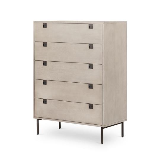 Carly 5 Drawer Dresser In Grey Wash by FOUR HANDS