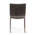 Copenhagen 18" Buffalo Leather and Iron Dining Chair, Black by Home Trends & Design