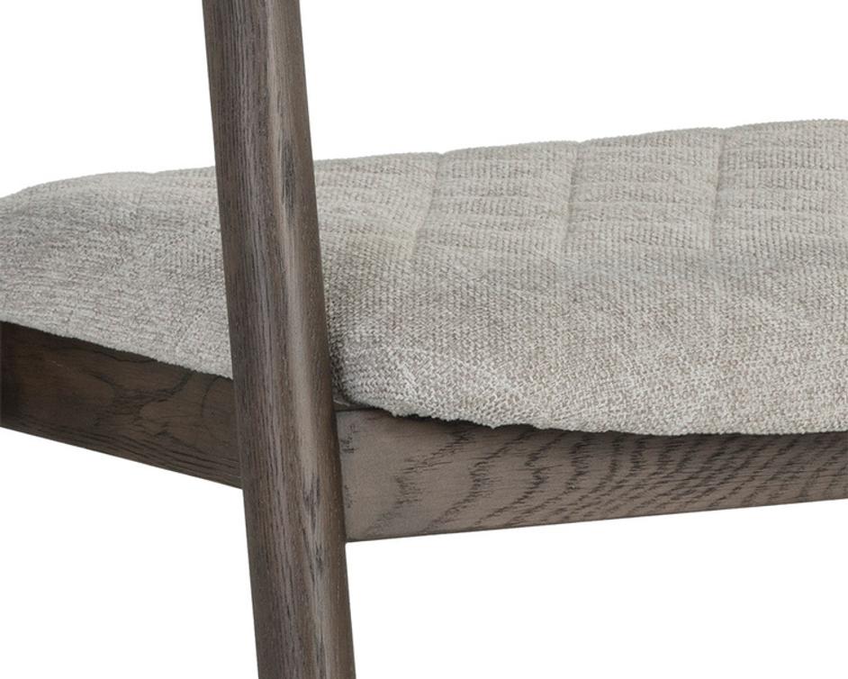 JEREMY DINING ARMCHAIR - DARK BROWN - BELFAST HEATHER GREY by Sunpan