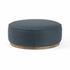 Sinclair Large Round Ottoman In Cobalt by FOUR HANDS