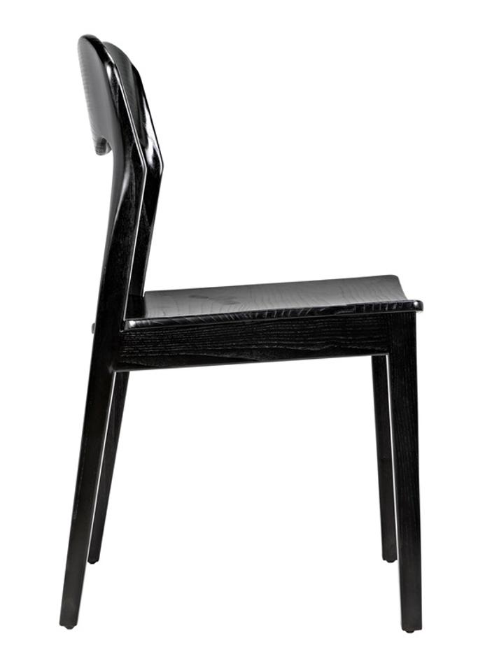 Weller Sungkai/Mindi Chair in Charcoal Black by Noir Furniture