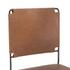 New York 17" Buffalo Leather and Iron Dining Chair, Brown by Home Trends & Design