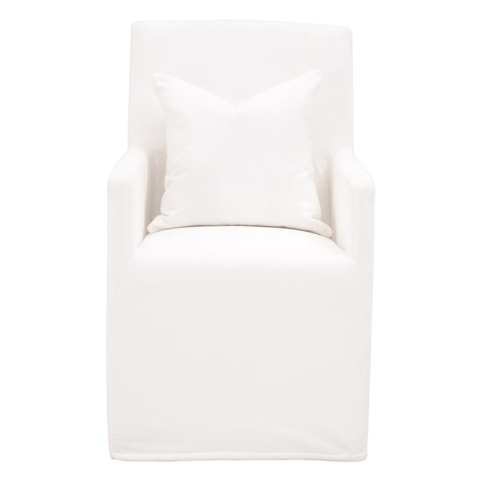 Shelter Slipcover Arm Chair with Casters by Essentials For Living