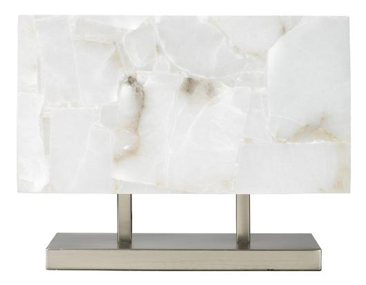 Ghost Horizon Alabaster Table Lamp, Silver by Jamie Young