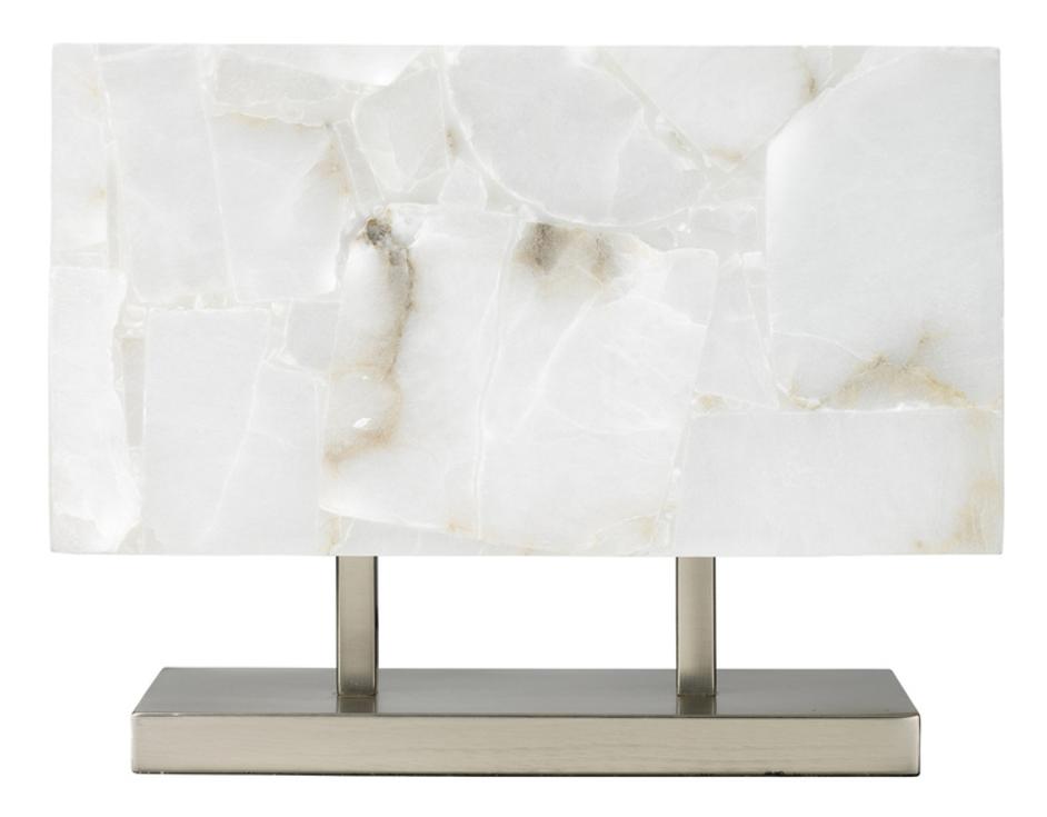 Ghost Horizon Alabaster Table Lamp, Silver by Jamie Young