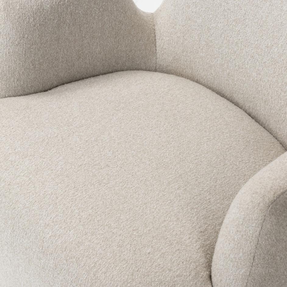 Reed Swivel Chair In Crete Pebble by Four Hands