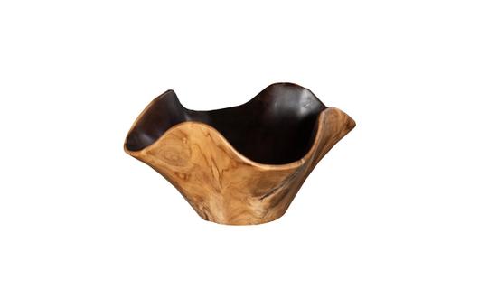 Teak Wood Bowl, Black And Natural by Phillips Collection