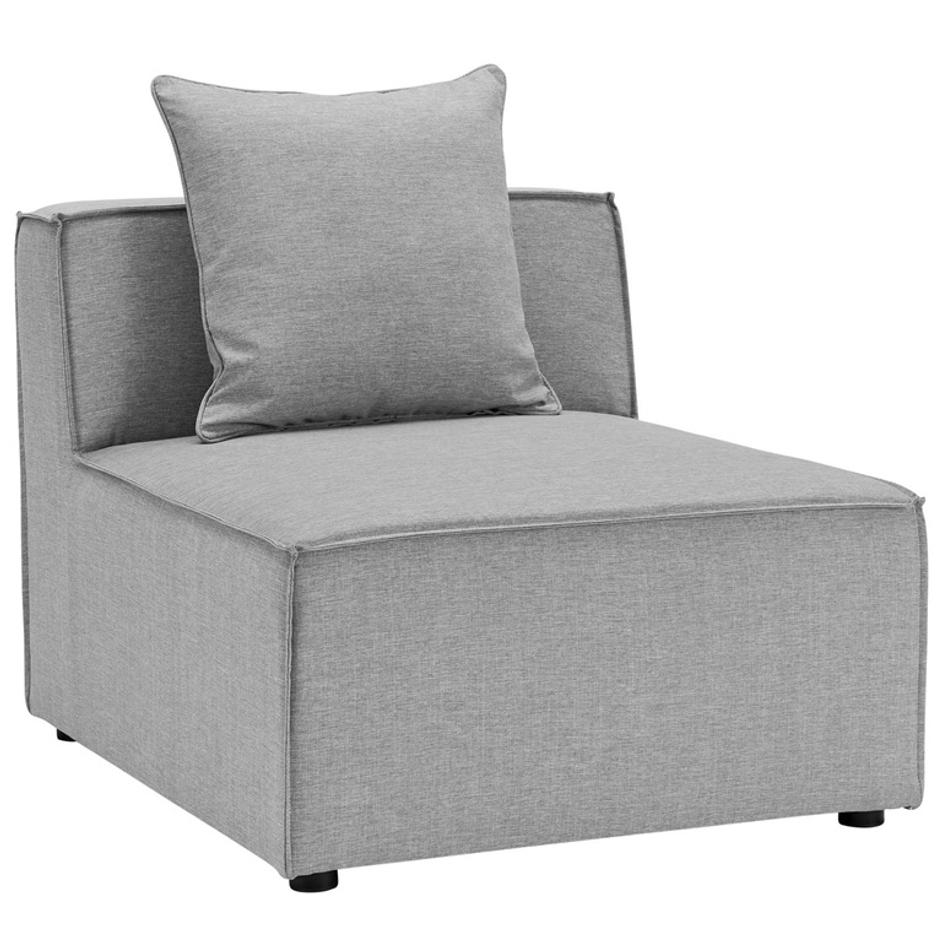 Judith Outdoor Patio Upholstered Sectional Sofa Armless Chair In Gray by Modway Furniture
