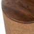 Andra Leather Round Accent Table - Tan by Classic Home