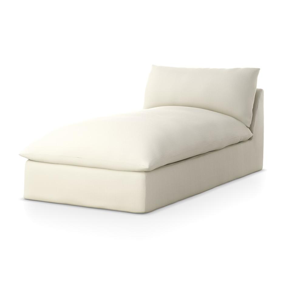 Grant Outdoor Chaise Piece In Faye Cream by FOUR HANDS