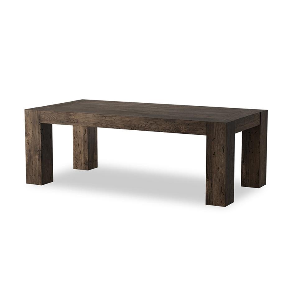 Abaso Dining Table - Ebony Rustic Wormwood Oak by Four Hands