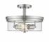 Bohin 2 Light Semi Flush Mount in Brushed Nickel  Finish by Z-Lite