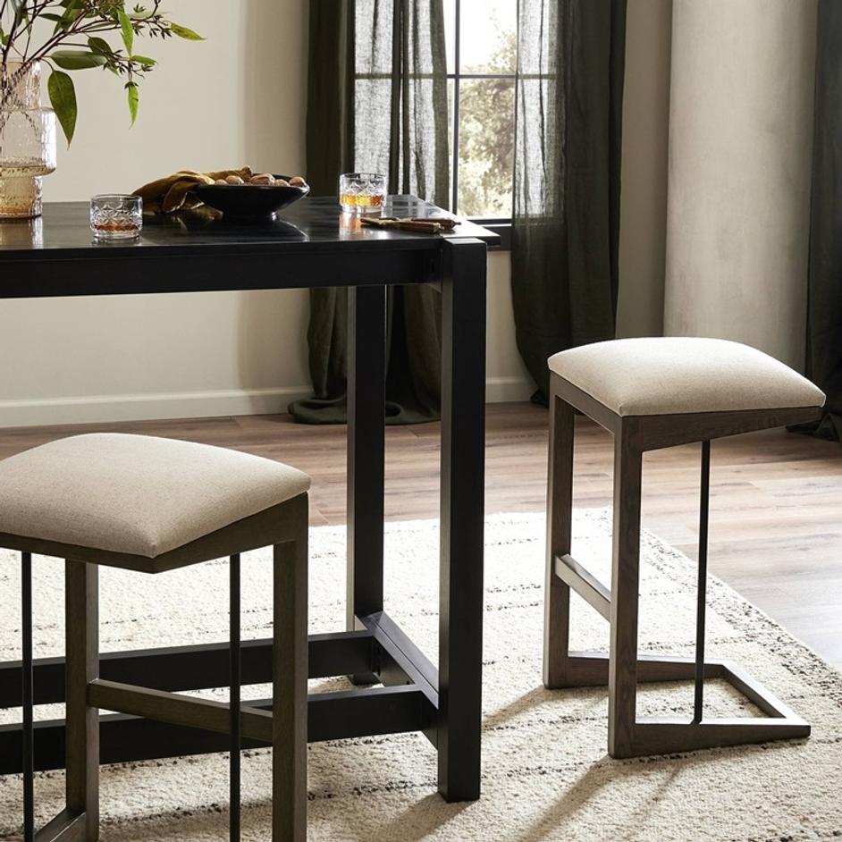 Finn Bar + Counter Stool In Sienna Brown Oak by Four Hands