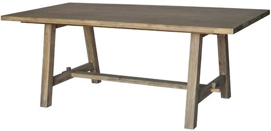 Bedford 79" Rect. Dining Table "A" Base In Brushed Smoke by New Pacific Direct