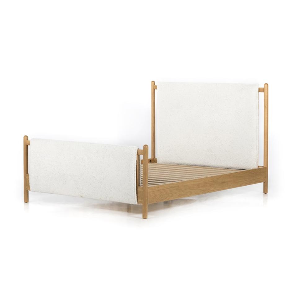 Bowen Bed In Sheepskin Natural In Queen by FOUR HANDS