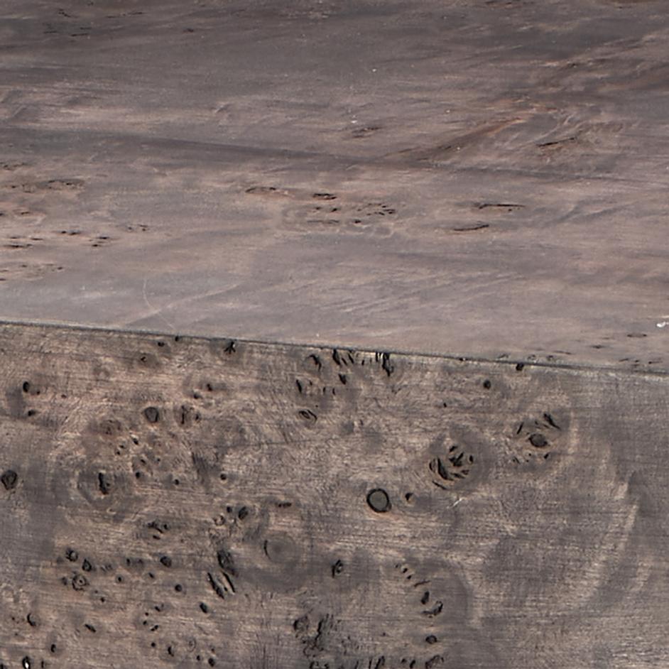 Archer Burl Wood Console, Grey by Jamie Young