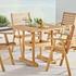 Usamah 36" Square Outdoor Patio Eucalyptus Wood Dining Table In Natural by Modway Furniture