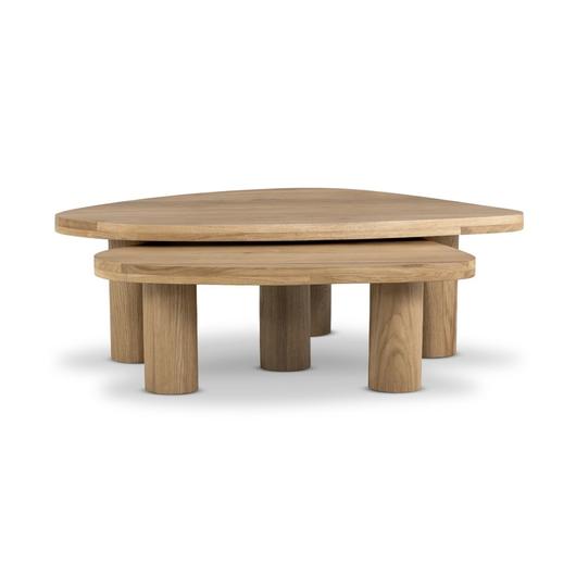 Zion Nesting Coffee Table Set - Natural Oak by Four Hands