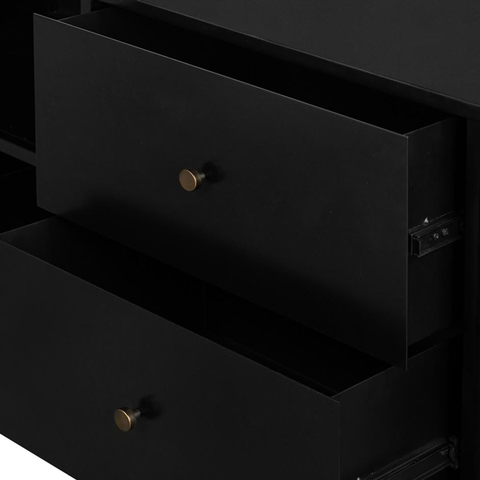 Soto Media Console In Black by FOUR HANDS