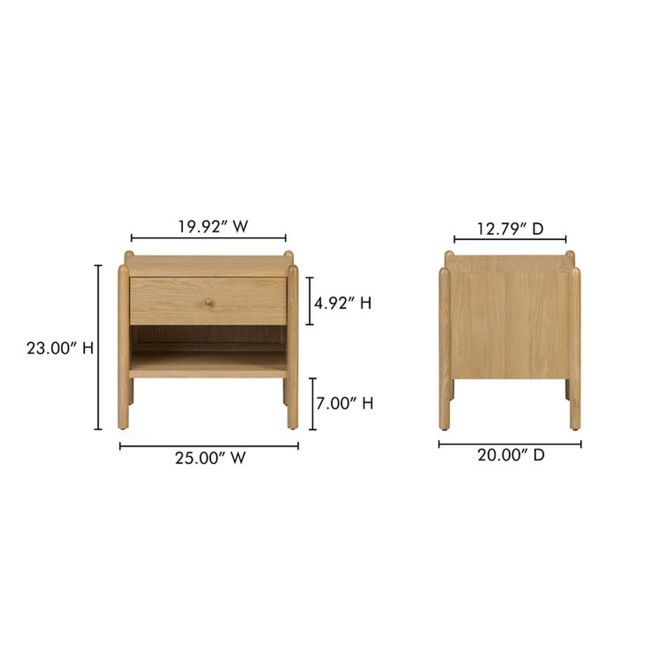 Billy Nightstand Natural by Moes Home