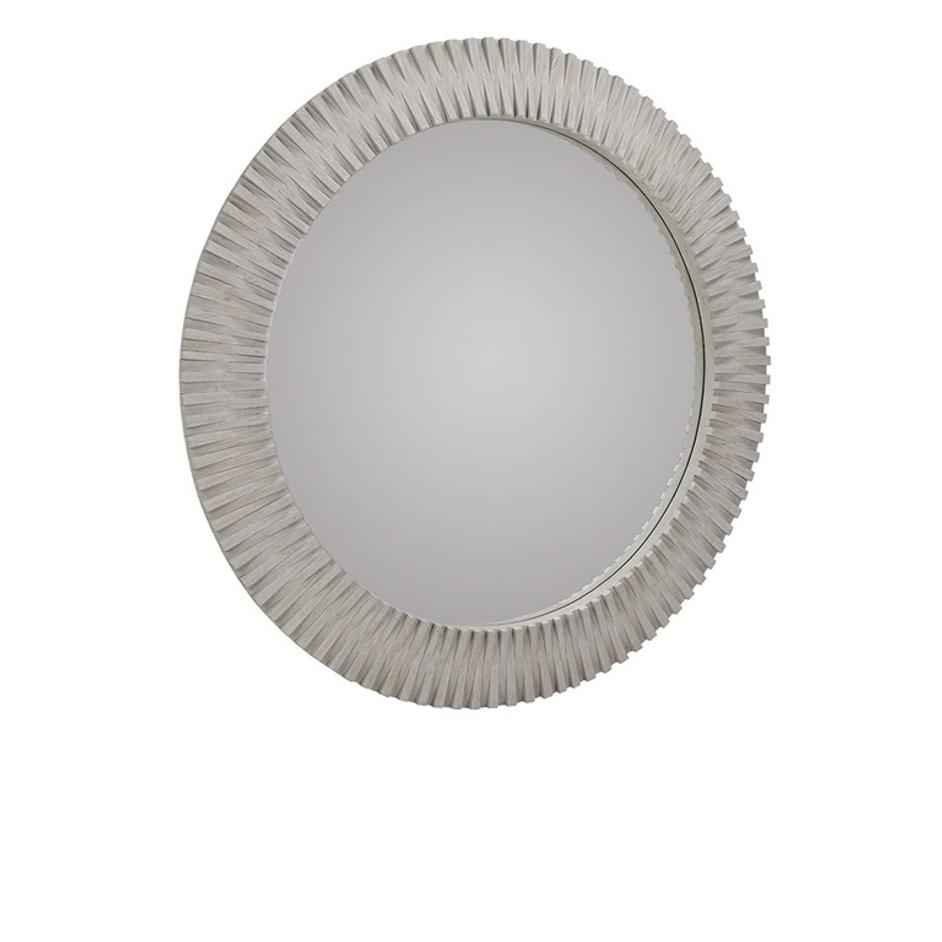 Myrtle 50" Round Mirror Light Gray by Classic Home