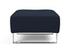 DELUXE EXCESS OTTOMAN in MIXED DANCE BLUE FABRIC WITH Chrome legs 528 by INNOVATION USA