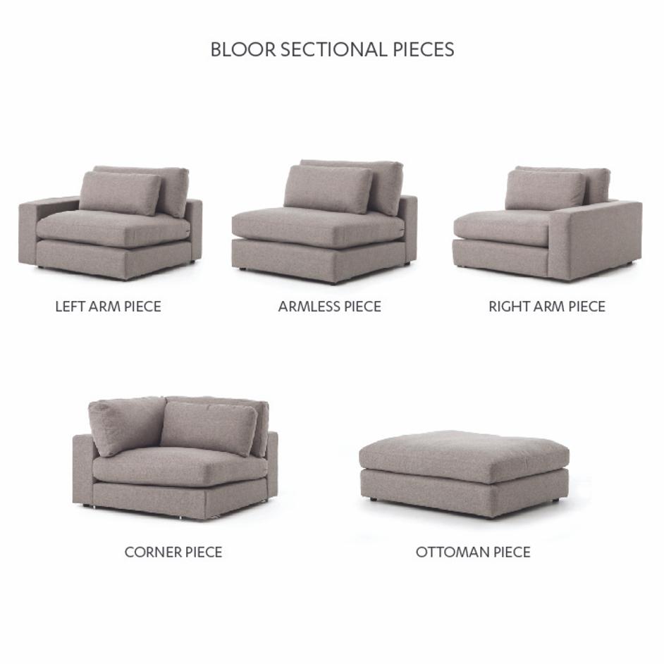 Bloor Sectional Raf in Chess Pewter by FOUR HANDS
