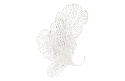 Butterfly Wall Art, White, Large by PHILLIPS COLLECTION