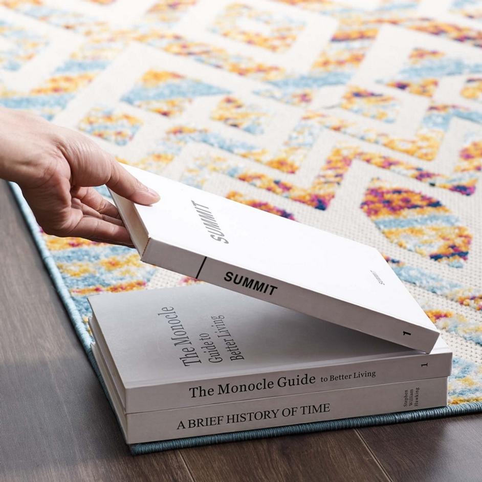 Burket Tamako Diamond And Chevron Moroccan Trellis 5X8 Indoor / Outdoor Area Rug In Multicolored by Modway Furniture