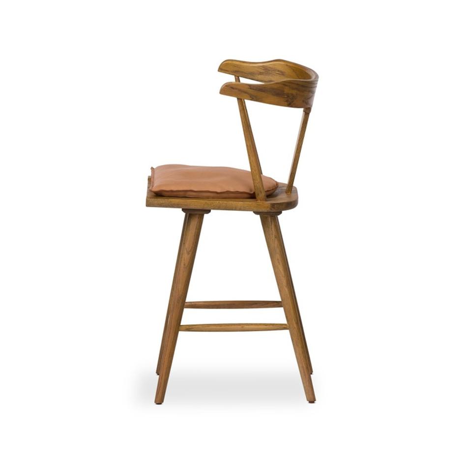 Ripley Bar + Counter Stool - Whiskey Saddle by Four Hands