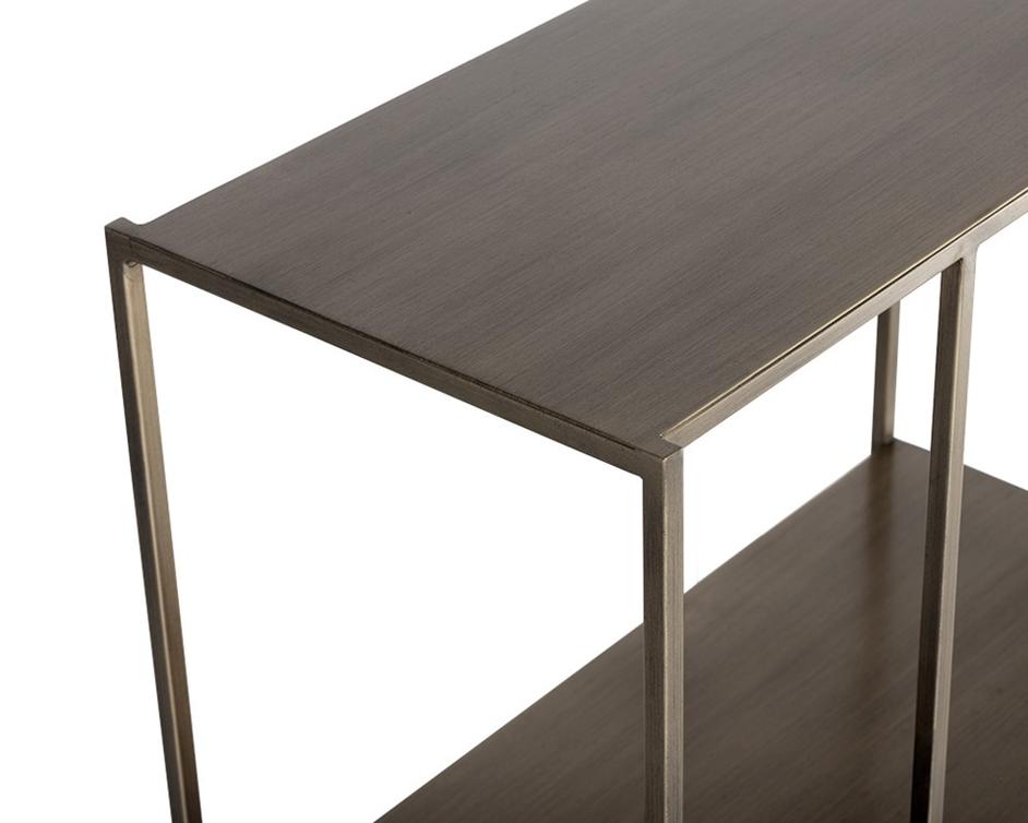 Eiffel Low Bookcase - Medium - Antique Brass by Sunpan