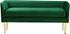 Tim Bench In Green Velvet by Meridian Furniture