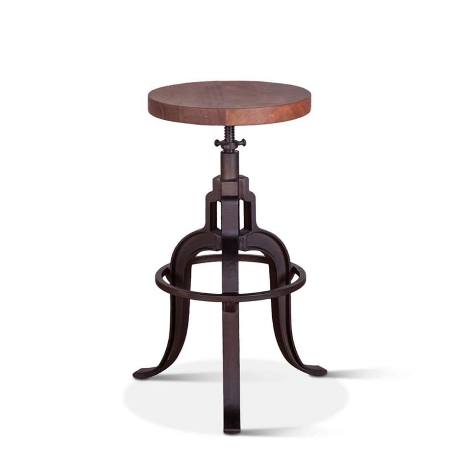 Organic Forge Raw Walnut Adjusting Stool by Home Trends & Design