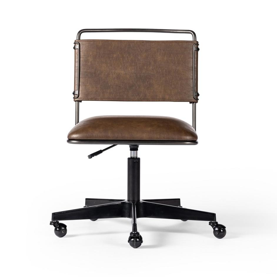 Wharton Desk Chair - Distressed Brown by Four Hands