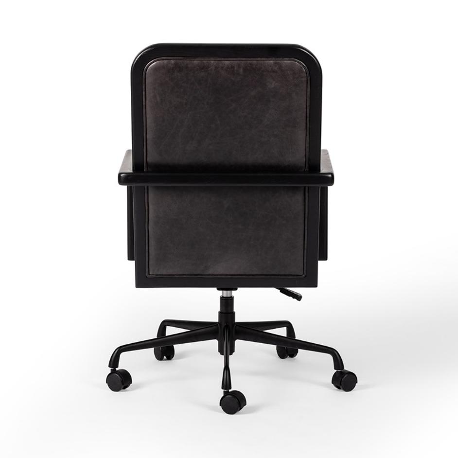 Lacey Desk Chair In Brushed Ebony by FOUR HANDS