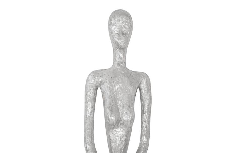 Skinny Female Wall Art, Resin, Silver Leaf by PHILLIPS COLLECTION