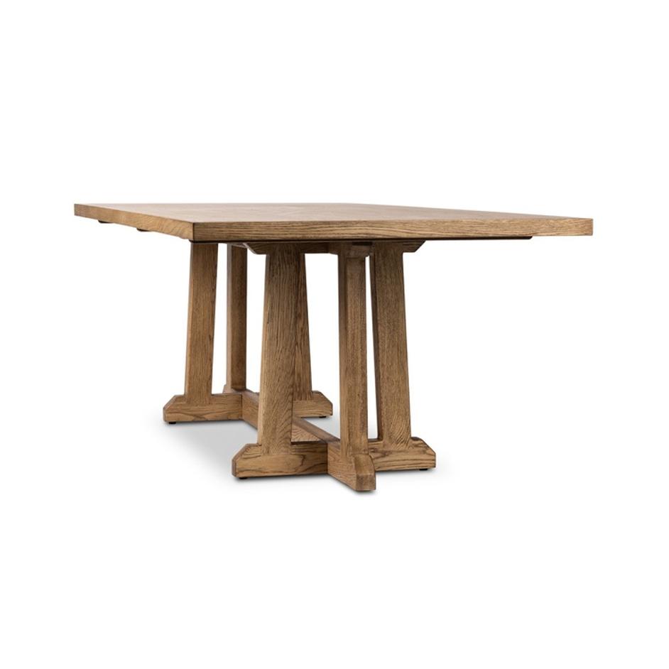 Indie Dining Table In Light Weathered Oak And Light Weathered Oak Veneer by Four Hands