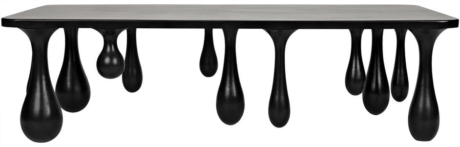 Drop Coffee Table, Hand Rubbed Black by Noir Furniture