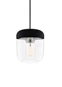 Acorn Black and Steel Plug-In Pendant with LED Bulb by UMAGE