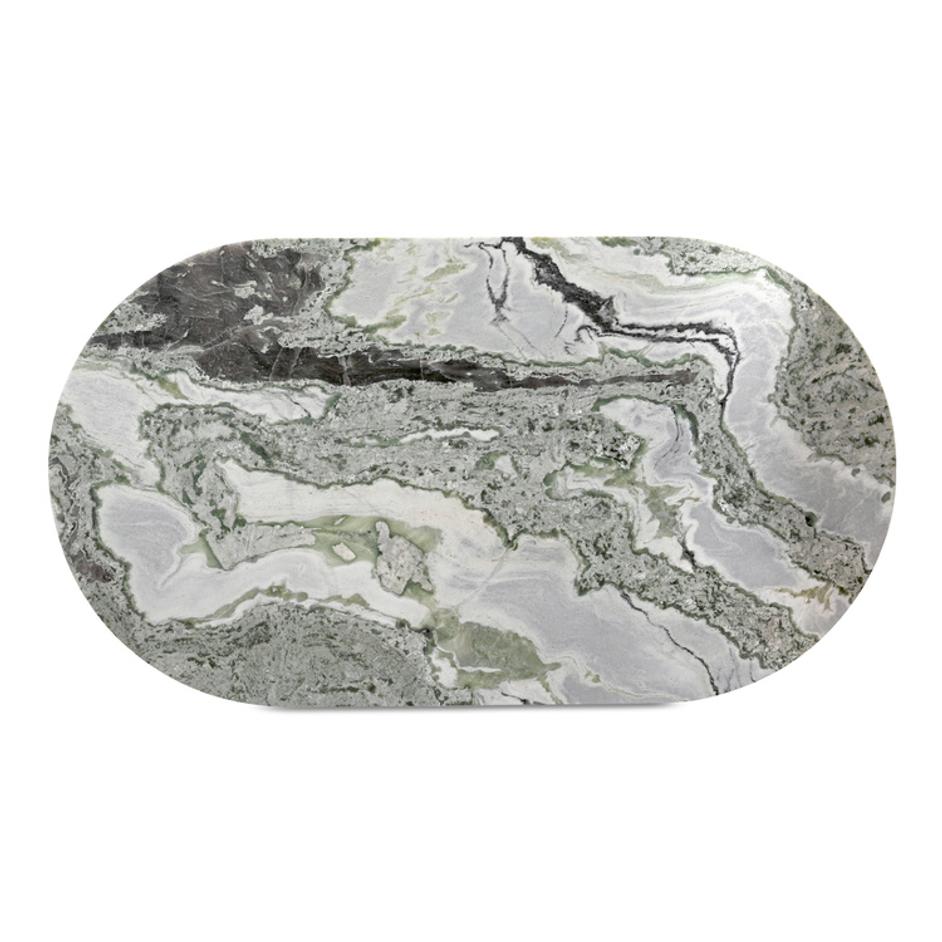 Celia Oval Dining Table Green Onyx Marble by Moes Home
