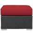 Cove Outdoor Patio Sunbrella® Ottoman In Canvas Red by Modway Furniture