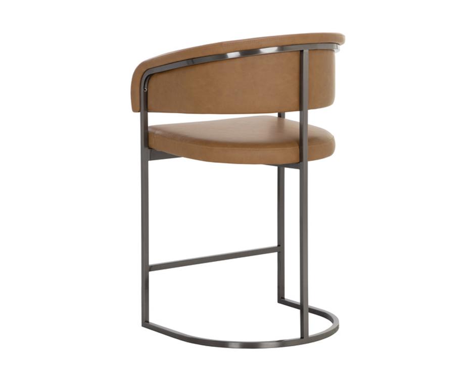 MARRIS COUNTER STOOL - GUNMETAL - MILLIKEN COGNAC by Sunpan