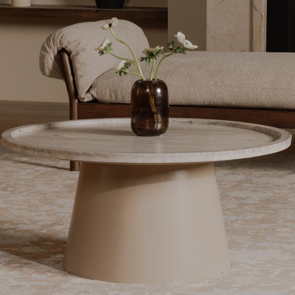 Kimberley Coffee Table White Marble by Moes Home