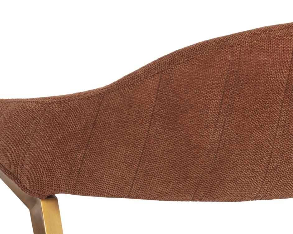 Burgos Dining Armchair - Belfast Rust by Sunpan